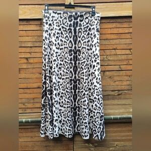 Leopard animal print, 35" long maxi skirt. Large